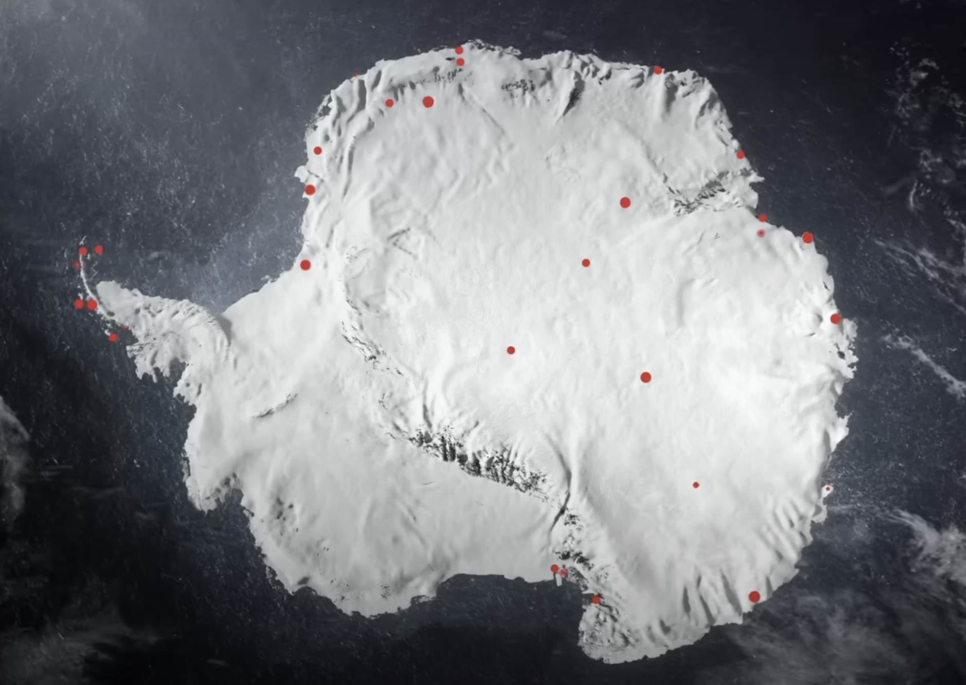  led na antarktiku iz vazduha 