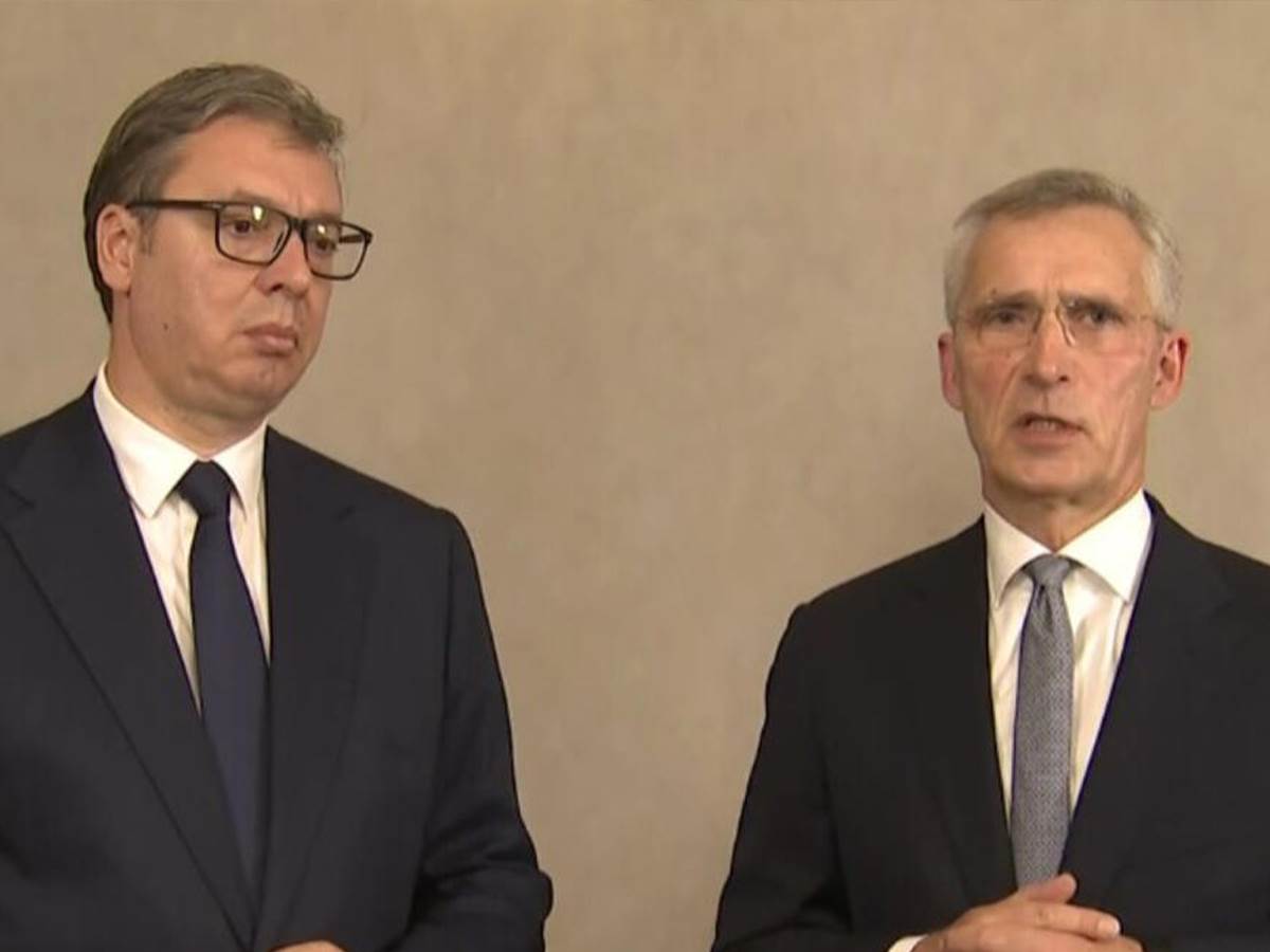 Aleksandar Vučić i Stoltenberg   Aleksandar Vučić i Stoltenberg